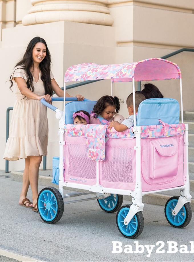 WonderFold Open Box W4 Petal Pop Stroller Wagon (Final Sale) Best Buy