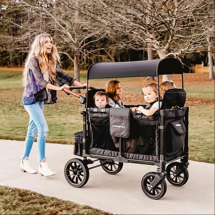 WonderFold W4 Luxe Quad Stroller Wagon (4 Seater) New Arrival